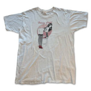 Vintage Betty Page Pinup Single Stitch Tee Made USA Size L Pin-Up